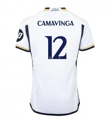 Real Madrid Eduardo Camavinga #12 Primera Equipación 2023-24 Manga Corta